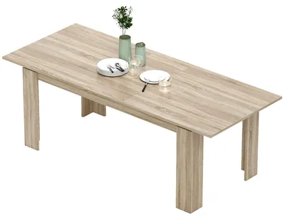 Produktbild von HOMCOM Esstisch ausziehbar 180-260 x 90 cm Küchentisch für 8-10 Personen, Eiche