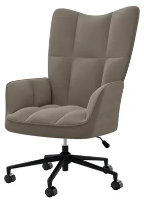 Produktbild von Relaxsessel mit Rückenlehne, Einzelsessel für Wohnzimmer und Schlafzimmer, Hellgrau Samt