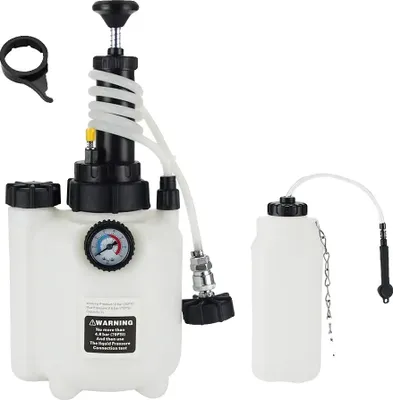 Obrázok produktu pre Nádržka na brzdový olej, manuálne ovládanie, manometer s dvojitou stupnicou, 3L+1L