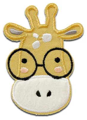 Obrázek produktu pro Hlava žirafy v zoo - nášivka, nažehlovačka, nažehlovačka, nášivka, nášivka, nažehlovačka, velikost: 7,4 x 5,5 cm