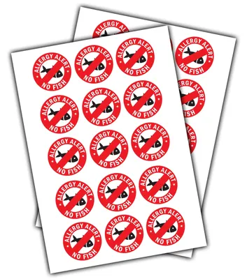 Imagen del producto de Decords, adhesivos de vinilo autoadhesivos decorativos, modelo 038-016 – Diseño de etiqueta para alergias (segunda foto): "Sin huevo", cantidad: 48