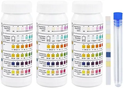 Productafbeelding van 150 Stuks 6-in-1 pH-teststrips voor Zwembad en Spa - Watertestkit