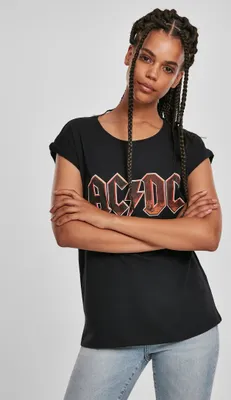Obrázok produktu pre Merchcode Dámske tričko AC/DC Voltage Tee Black-XS