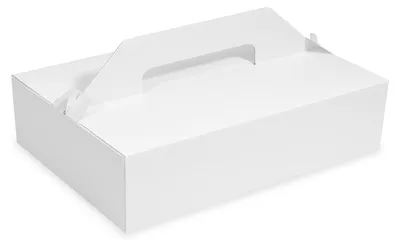Produktbild von 50x Tragebox für Tortenstücke und Kuchenstücke 27x18x8cm weiß