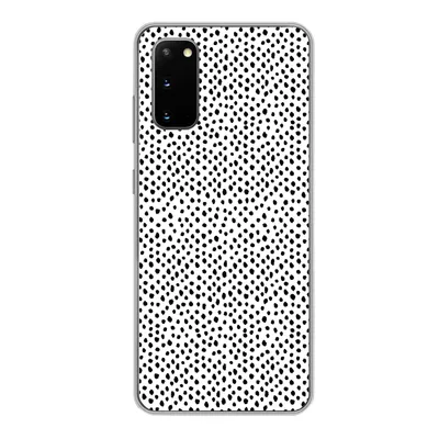 Produktbild von MuchoWow® Handyhülle Schutzhülle Hülle für Samsung Galaxy S20 Polka dots - Schwarz - Weiß Silikon Softcase Handy Hülle - Bild