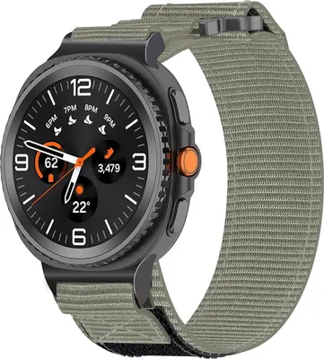 Immagine prodotto di Cinturino in nylon con chiusura in velcro per Samsung Galaxy Watch 8 / 8 Classic, grigio