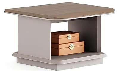 Image de Table basse moderne en bois marron avec espace de rangement, pour le salon et le bureau