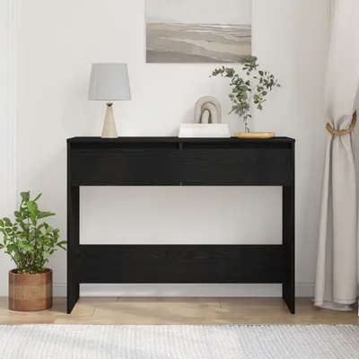 Produktbild von Konsolentisch Schwarz Eiche 100x35x76.5 cm Holzwerkstoff, Beistelltische DesignMöbel Neu
