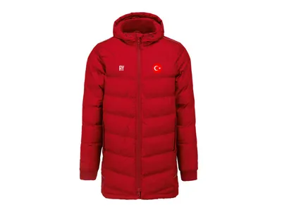 Produktbild von Winterjacke TÜRKEI Rot Gr. M Coachjacke Stadionjacke Parka mit Druck (Name, Nummer oder Initialen)