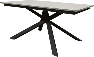 Immagine prodotto di Milani Home - tavolo da pranzo allungabile 140-200 x 80 x 77 cm, cemento, metallo