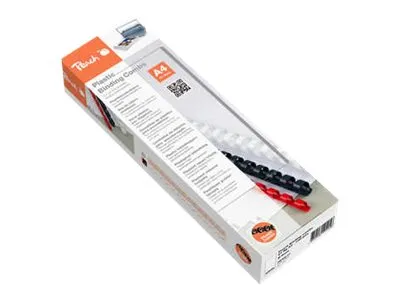Produktbild von 100x Kunststoff-Binderücken  8mm, bis max. 45 Blatt, weiß