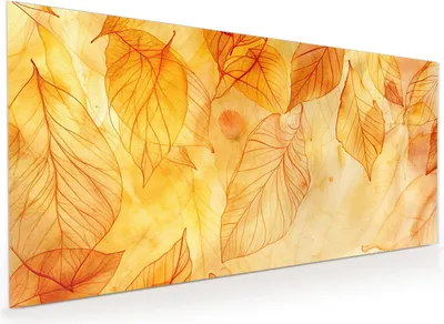 Produktbild von Küchenrückwand Spritzschutz Glas mit Motiv Herbstblätter 40 x 40 cm