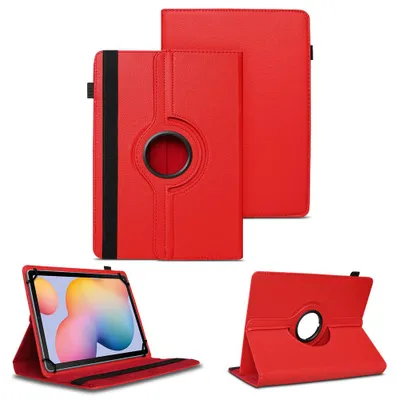 Produktbild von Tablet Hülle für Samsung Galaxy Tab S6 Lite Schutzhülle Tasche Cover DrehbarFarben:Rot