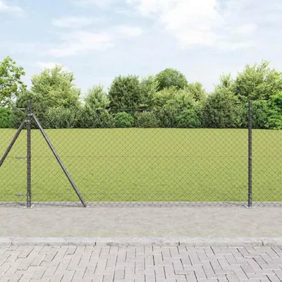Image de Clôture en fil soudé avec base en béton 10 x 1 m (l x h)