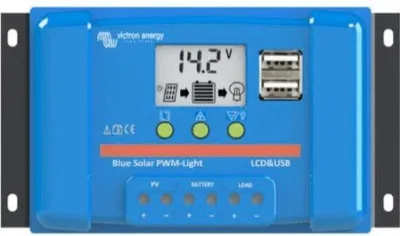 Produktbild von Victron Energy Blue-Solar PWM Laderegler PWM 12 V, 24 V 5 A (SCC010005050)