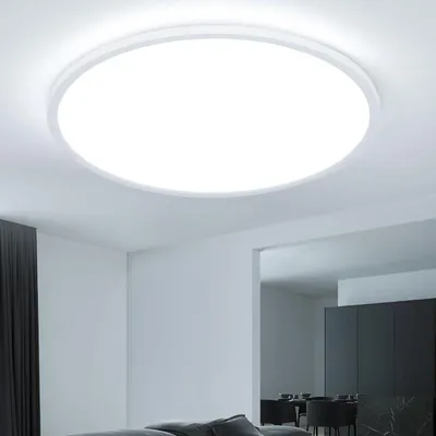 Obrázek produktu pro Stropní svítidlo, průměr 50 cm, kulaté, 6500K, 52W. Moderní LED panelové svítidlo vhodné do koupelny, kuchyně, chodby, ložnice, balkonu, obývacího pokoje, kuchyně a sklepa