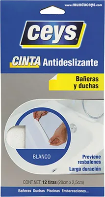 Immagine prodotto di Strisce antiscivolo Ceys per vasche da bagno bianche 507614