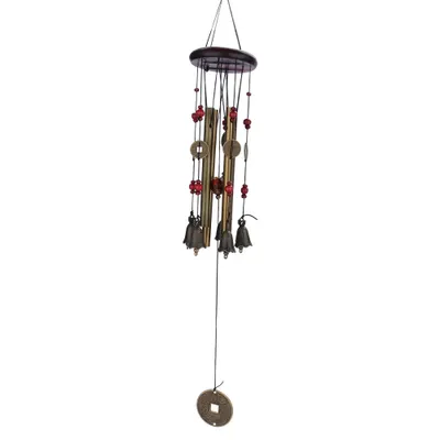 Image de 4 tubes 5 cloches Bronze Cour Jardin Extérieur Vie Carillons Cadeau