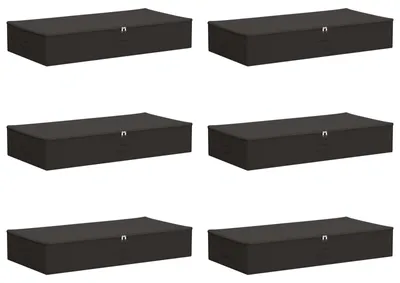 Produktbild von vidaXL Aufbewahrungsbox 6 pcs Anthrazit 90 x 48 x 15 cm Vliesstoff