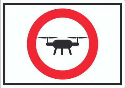 Produktbild von Drohnen Flugverbot Symbol Aufkleber A9 (37x52mm)