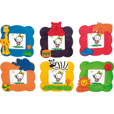Produktbild von Small Foot 1722 Bilderrahmen-Set Tiere, bunt, 6-teilig (1 Set)