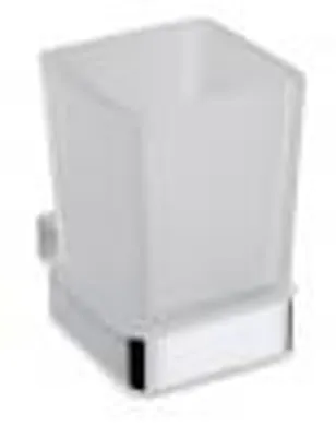 Produktbild von Glashalter aus Chrom und VIA-Glas 6,4 x10 x9,7 cm BEMETA