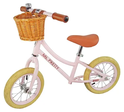 Immagine prodotto di Best Sporting balance bike retro per bambini a partire dai 3 anni, con campanello e cestino, ruote da 12 pollici