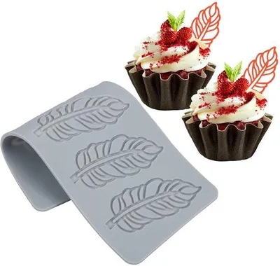 Image de Moule en silicone avec des motifs en relief de feuilles et une grande flexibilité