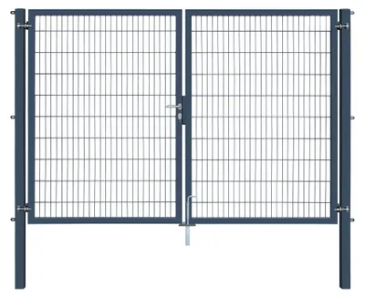 Produktbild von 300 x 200 cm Doppelstabmatten Industrietor 2-flügelig 6/5/6 Anthrazit