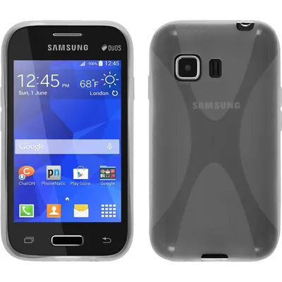Produktbild von PhoneNatic Case kompatibel mit Samsung Galaxy Young 2 - clear Silikon Hülle X-Style + 2 Schutzfolien