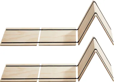 Produktbild von SucceBuy Faltbare Bettbrettlatten in Twin-Größe, Holzmatratzenauflage zur Unterstützung unter Matratzen, gebrauchsfertig, 8-teilig, aus Naturholz