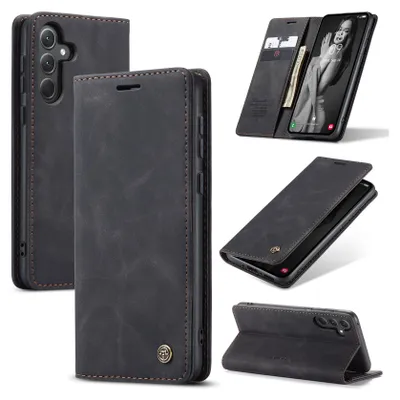 Image de Galaxy A35 Case, RetroPolyuréthaneLeather Case with Stand Function for Samsung Galaxy A35 5G black