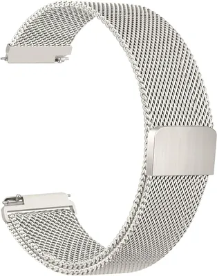 Imagen del producto de Correa de reloj de acero inoxidable tipo malla, ajustable, de 20 mm y 22 mm, con cierre magnético, para reloj