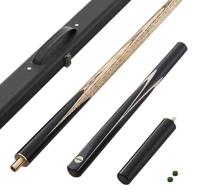 Produktbild von VEVOR Billardqueue, 1447,8mm gesteckter Snookerqueue, Snookerqueue mit Verlängerungsstange & 9,7mm Leder Spitze, 538g Billardqueue für professionellen Billardtisch, Bar, Zuhause, Büro, inklusive Holzkoffer