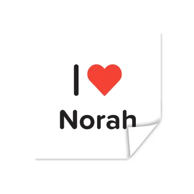 Produktbild von MuchoWow® Poster Ich liebe - Norah - Mädchen 50x50 cm - Wohnzimmerdekoration