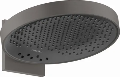 Image de hansgrohe Rainfinity pommeau de douche 360 3jet avec raccord mural, chrome brossé noir