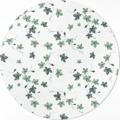 Produktbild von Kleine Blätter Pflanzenmotive– Vinylteppich – Indoor Teppich – Flur – Pflegeleicht – Runder Teppich – PVC Teppich – Outdoor Teppich – Pflegeleicht – fi 150cm
