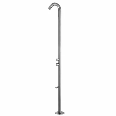 Produktbild von Sined Quartu Edelstahl 316l Außendusche Mit Kopfbrause Und Fußwaschhahn h 2289 Cm Inox