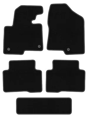 Immagine prodotto di Tappetini in moquette per Hyundai SantaFe III 2012- (7 posti) – set 4 pezzi, neri, su misura – Wielganizator BASIC