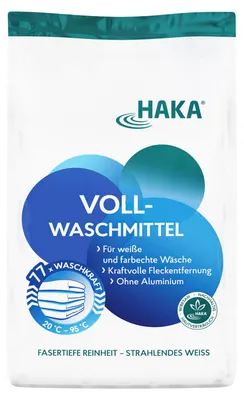 Produktbild von HAKA Vollwaschmittel 3kg Pulver Universalwaschmittel ohne Aluminium