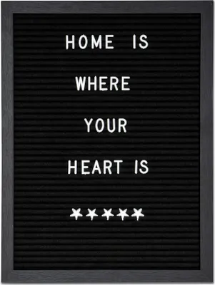 Produktbild von levandeo Buchstaben Tafel Holz 30x40cm Letter Board Schwarz Stoff Stecktafel