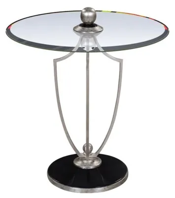 Immagine prodotto di Casa Padrino tavolo bistrot argento/nero Ø 60 x h. 70 cm - Tavolo bar rotondo