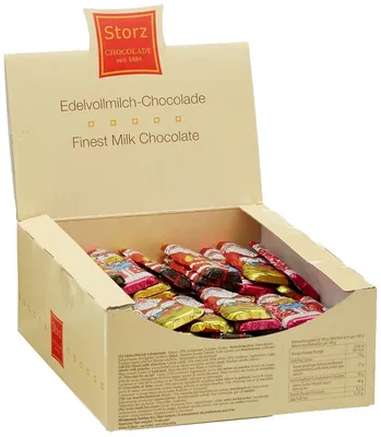 Produktbild von Storz 100er SET Relief-Weihnachtsmann 1250 g (100 Stk. à je 12,5 g) / Schokolade / Weihnachten / Weihnachtsmänner