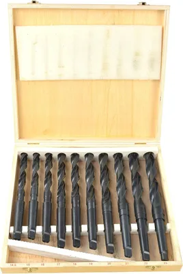 Produktbild von Morsekegel Bohrer Set - HSS Spiralbohrer Set mit MK2 Morsekegelschaft - 10-teilig, Durchmesser 14,5-23 mm