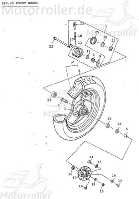 Produktbild von Adly Vorderrad 10 Zoll JET 50 Vorderradfelge 50ccm 2Takt Motorroller.de Vorderfelge Vorderrad-Felge vorne Vorder-Felge Vorder-Rad 50ccm-2Takt Scooter