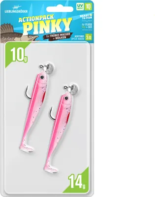 Produktbild von Lieblingsköder 10cm (4Stk) Actionpack Pinky