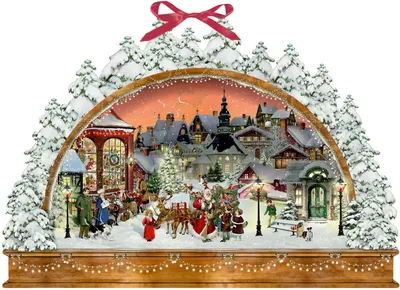 Produktbild von Wand-Adventskalender - Nostalgischer Lichterbogen