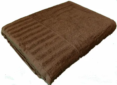 Produktbild von langes Saunatuch, 80 x 200 cm, braun, 100% Baumwolle, Frottier Strandtuch, Strandlaken, uni einfarbig