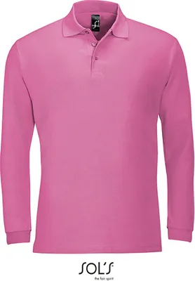 Immagine prodotto di SOLs 11353 | Polo a maniche lunghe da uomo Winter II - Colore: Rosa Flash - Taglia: M
