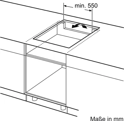 Productafbeelding van NEFF T56SHF1L0 inductiekookplaat, 60 cm, met geïntegreerde rand, afmetingen 56x49 cm, vrijstaand